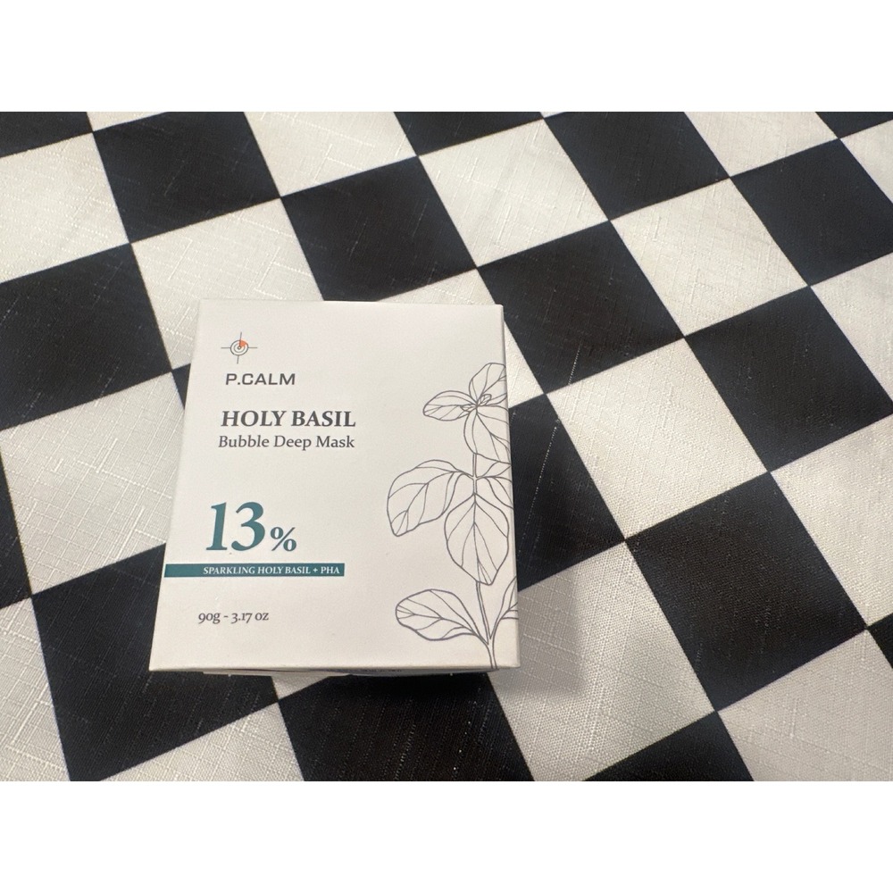 P.CALM Holy Basil Bubble Deep Mask 90g Korean Glass Skin Sparkling PHA Mask